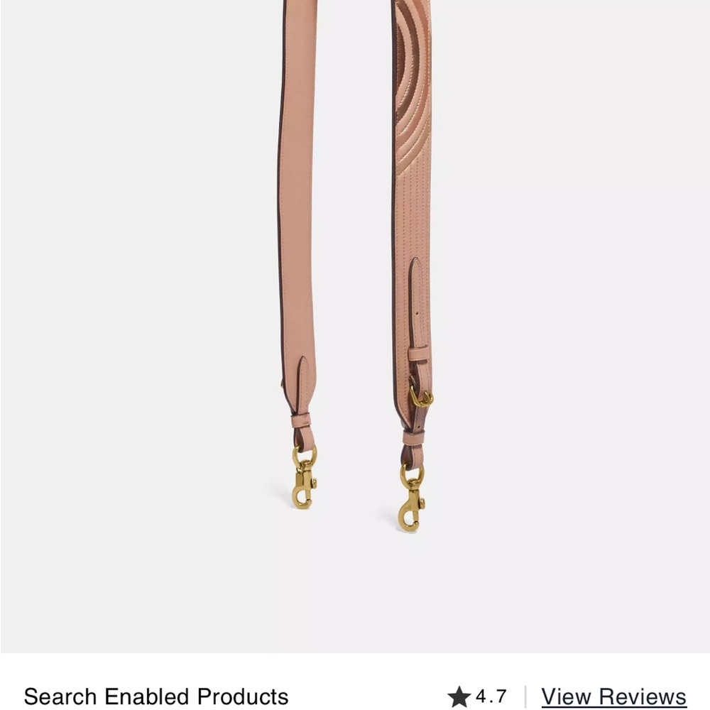 NWT Coach Purse Tote Bag Strap/Colorblock Art Deco Quilting, Gold, Adjustable